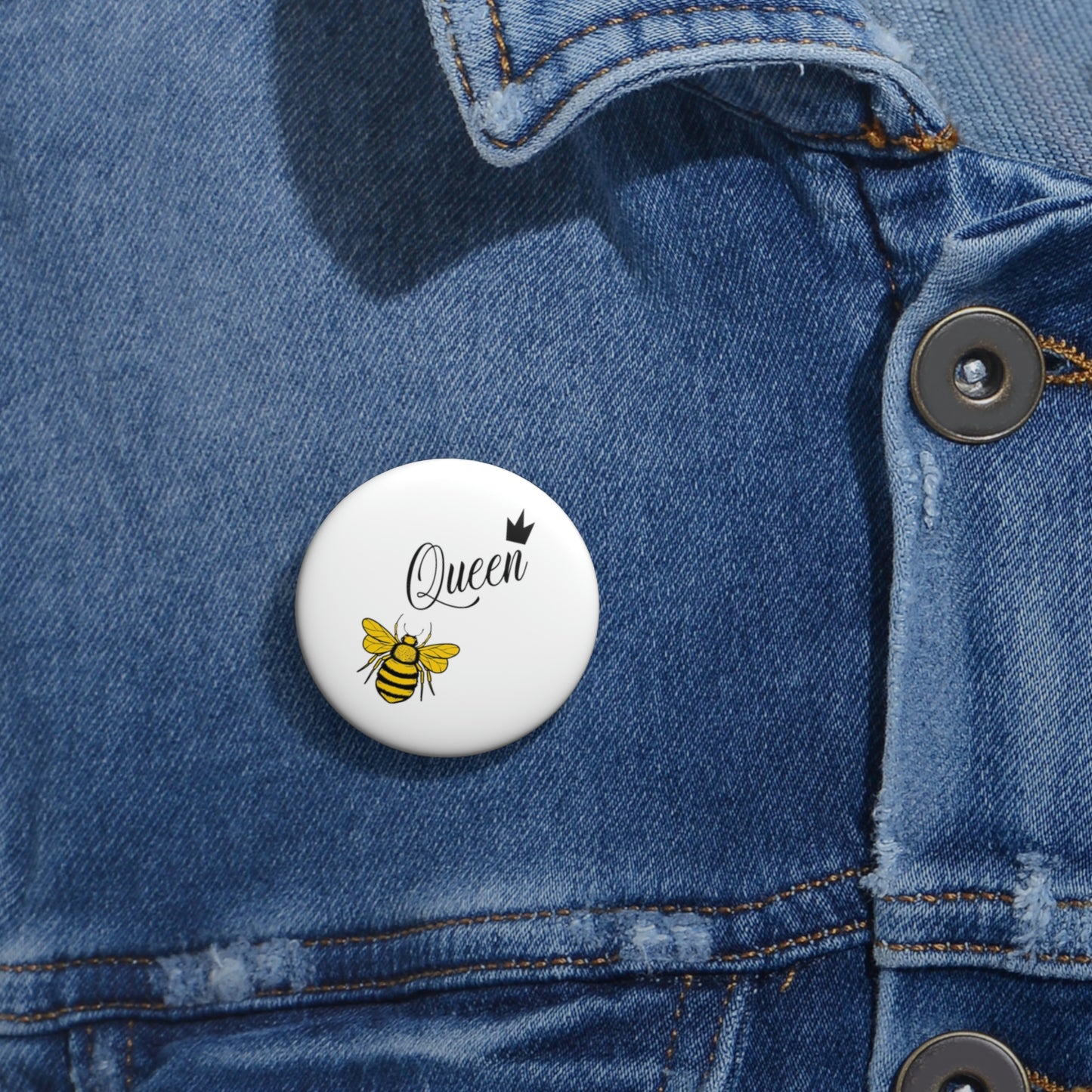 Buttons Pin Queen Bee