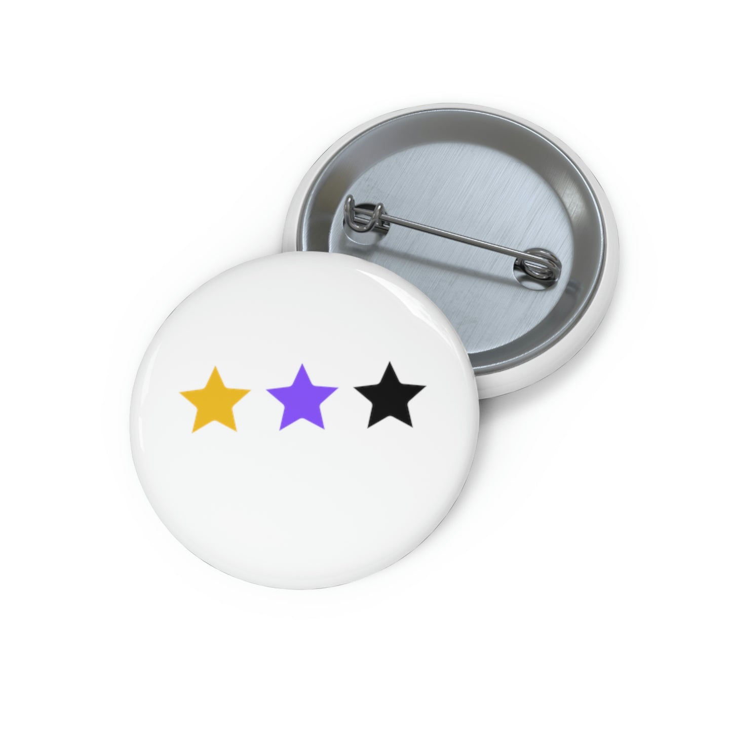 Buttons Pin Stars Non Binary Flag Colors