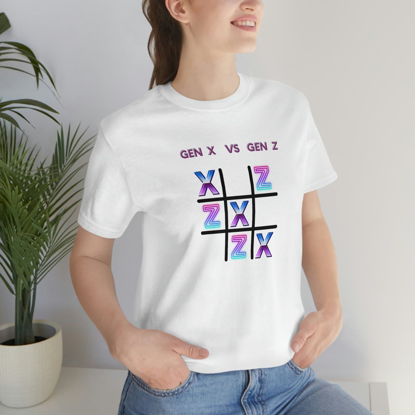 T-Shirt Bella+Canva Gen X Vs Gen Z Unisex Jersey Short Sleeve Tee