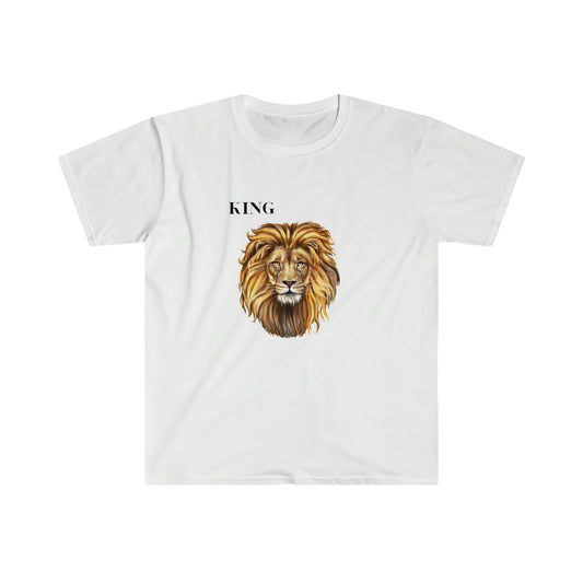 T-Shirt Gildan King Lion Unisex Softstyle Animal Tee