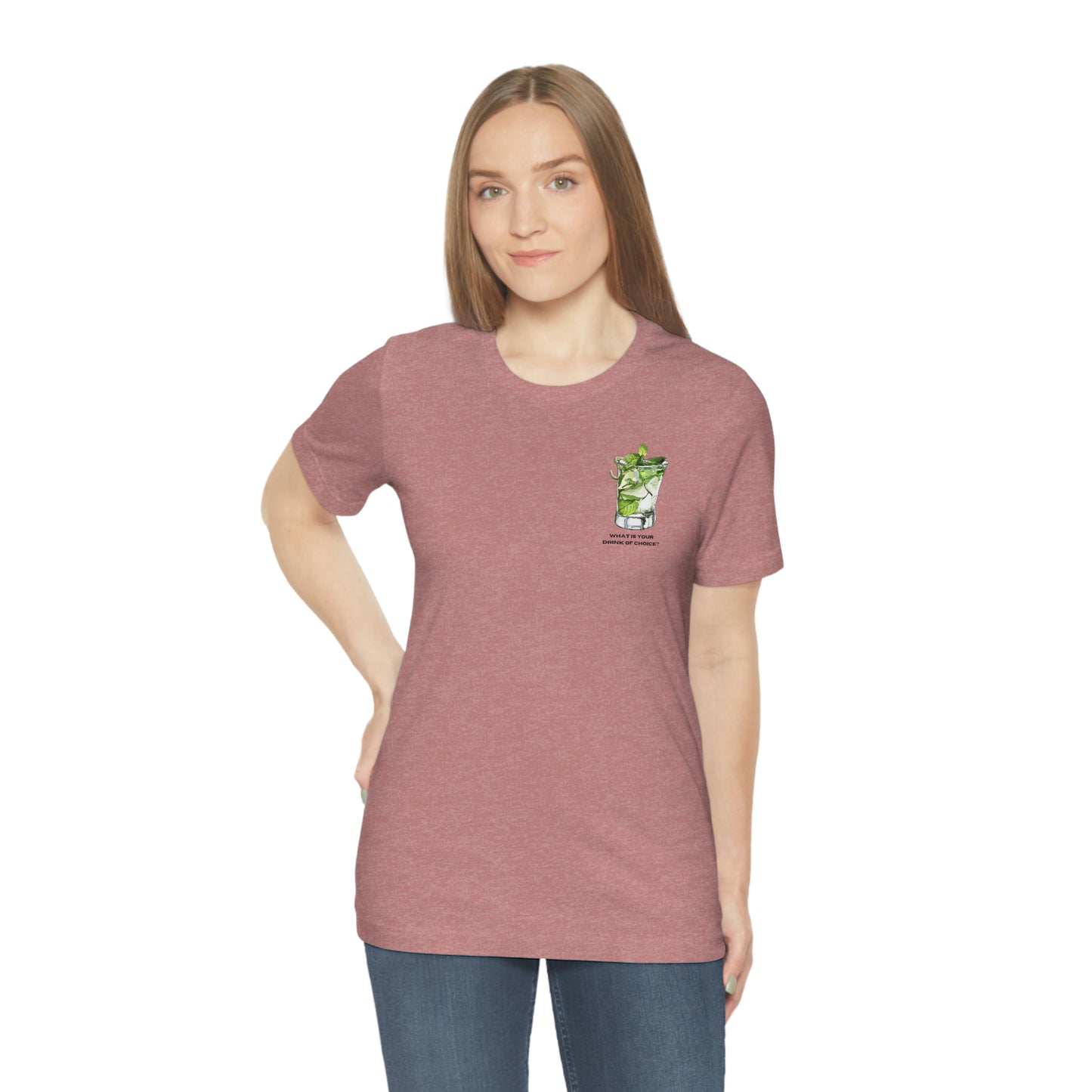 T-Shirt Bella + Canva Drink of Choice Mojito Unisex Jersey Short Sleeve Tee