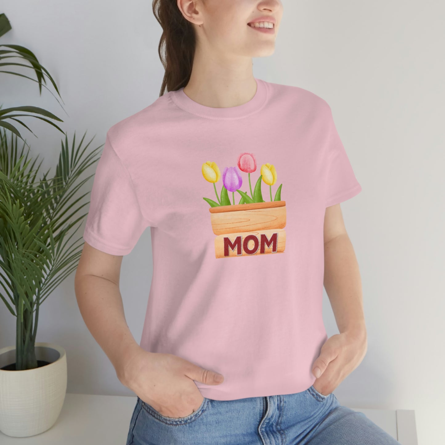 T-Shirt Bella + Canva Mom Mothers Day Jersey Short Sleeve Tee Cottage Core Floral Flowers Tulip