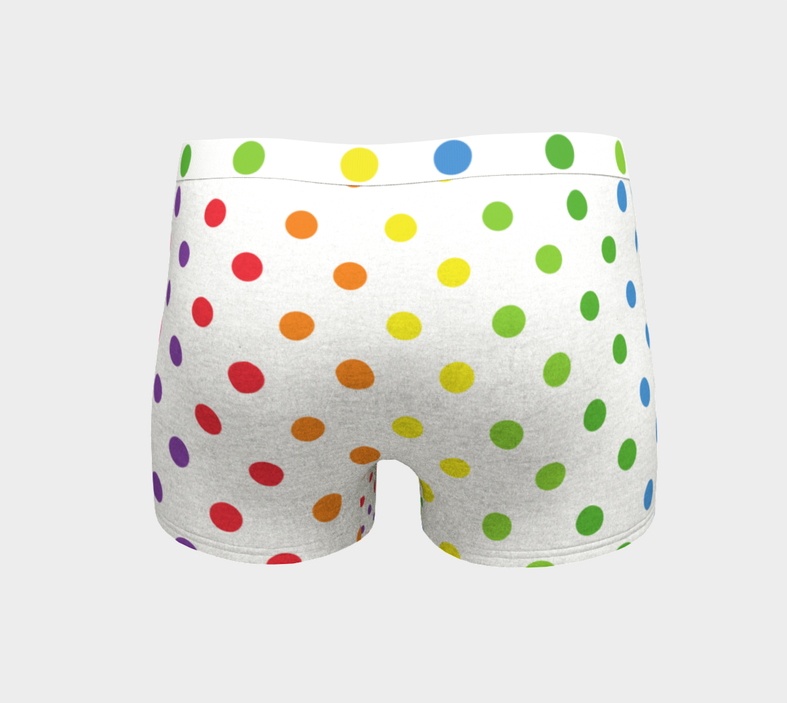 Boy Shorts Underwear Panties for Women Rainbow Polka Dots