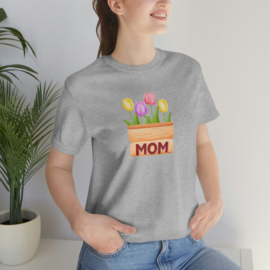 T-Shirt Bella + Canva Mom Mothers Day Jersey Short Sleeve Tee Cottage Core Floral Flowers Tulip