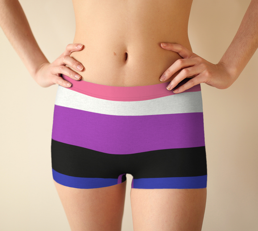 Boy Shorts Underwear Panties for Women Gender Fluid Flag Colors