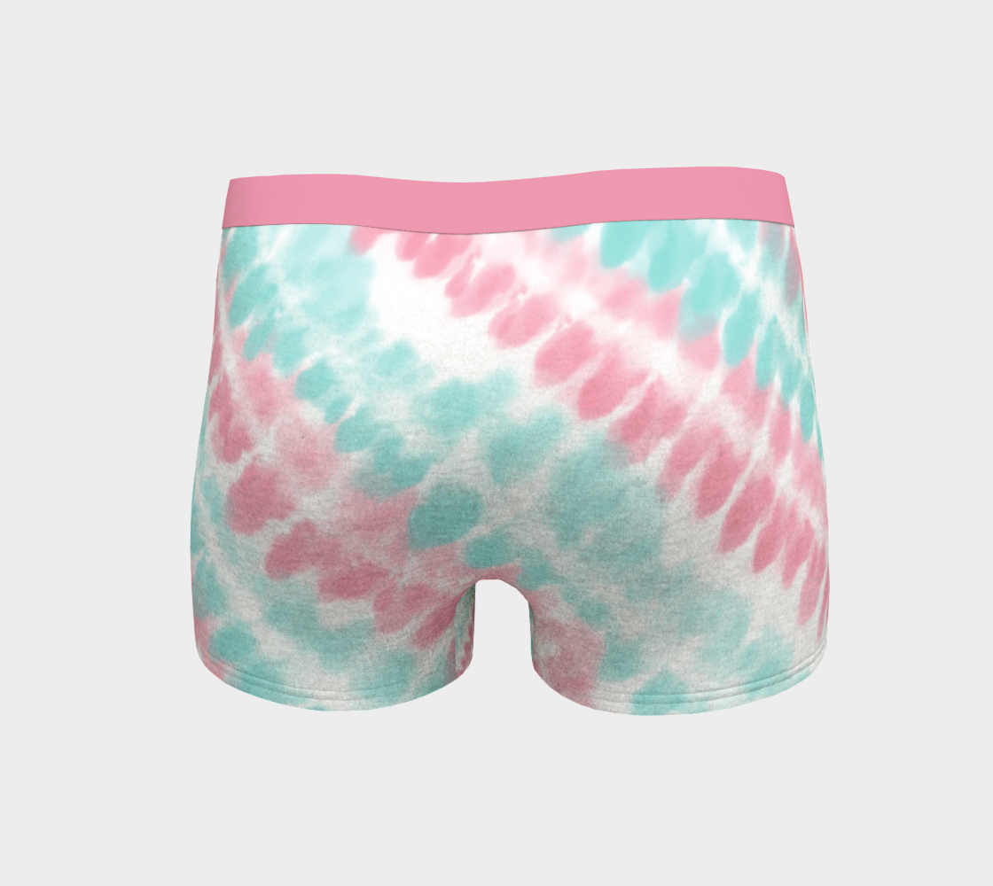 Boy Shorts Underwear Panties for Women Light Pink Light Blue Tie Dye