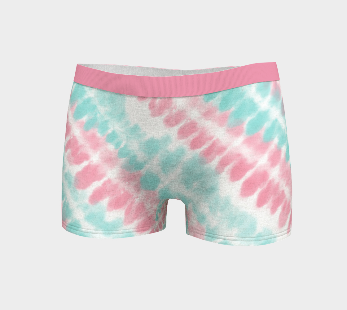 Boy Shorts Underwear Panties for Women Light Pink Light Blue Tie Dye