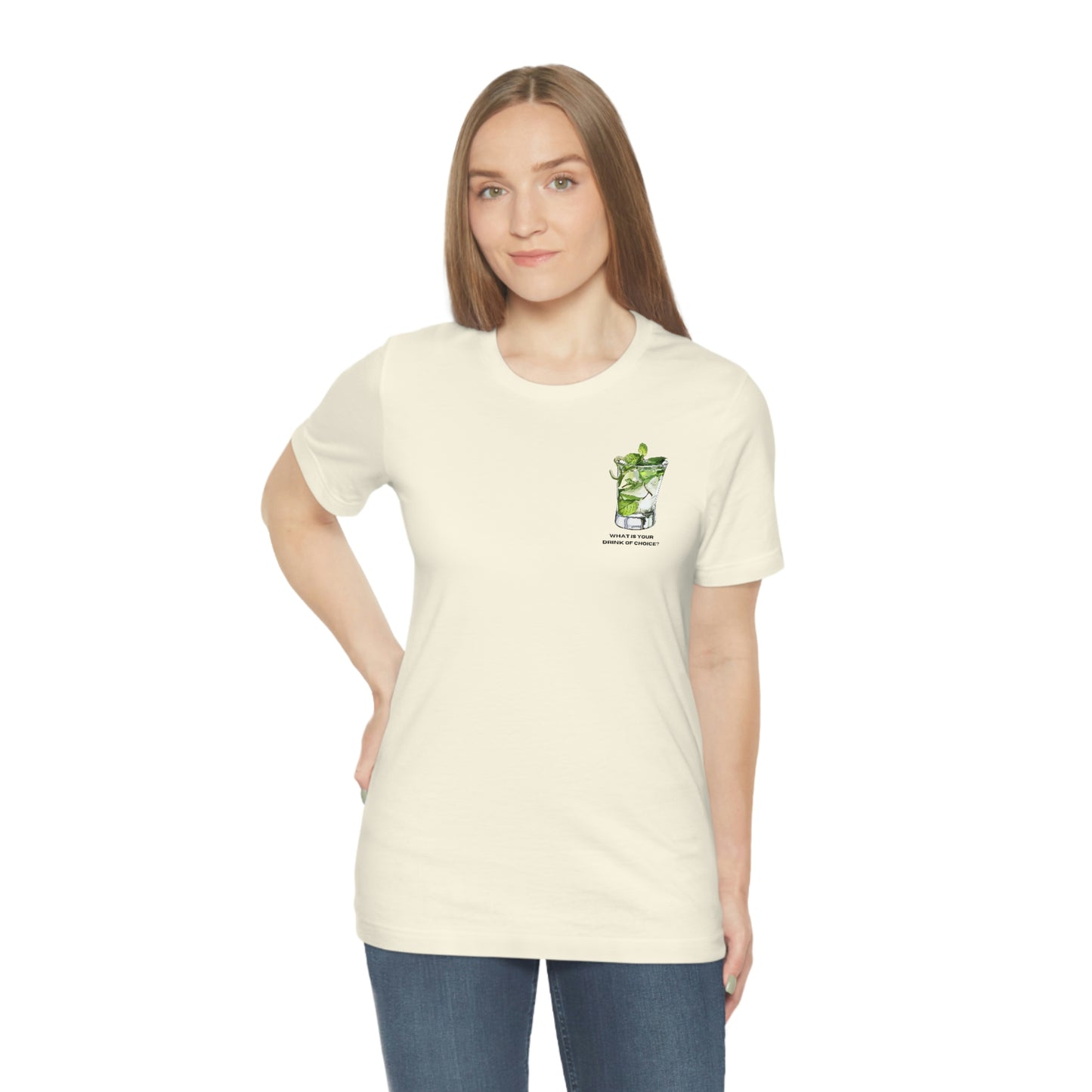 T-Shirt Bella + Canva Drink of Choice Mojito Unisex Jersey Short Sleeve Tee