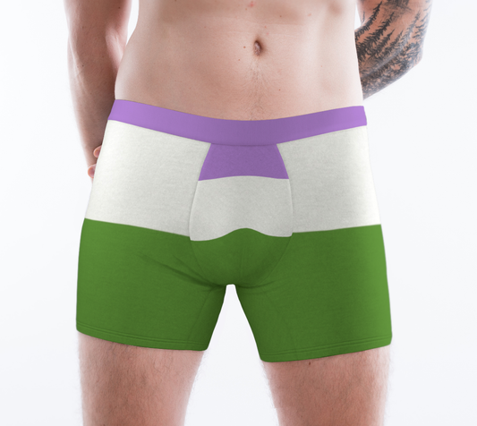 Boxer Briefs Underwear For Men Comfortable Gender Queer Flag Colors