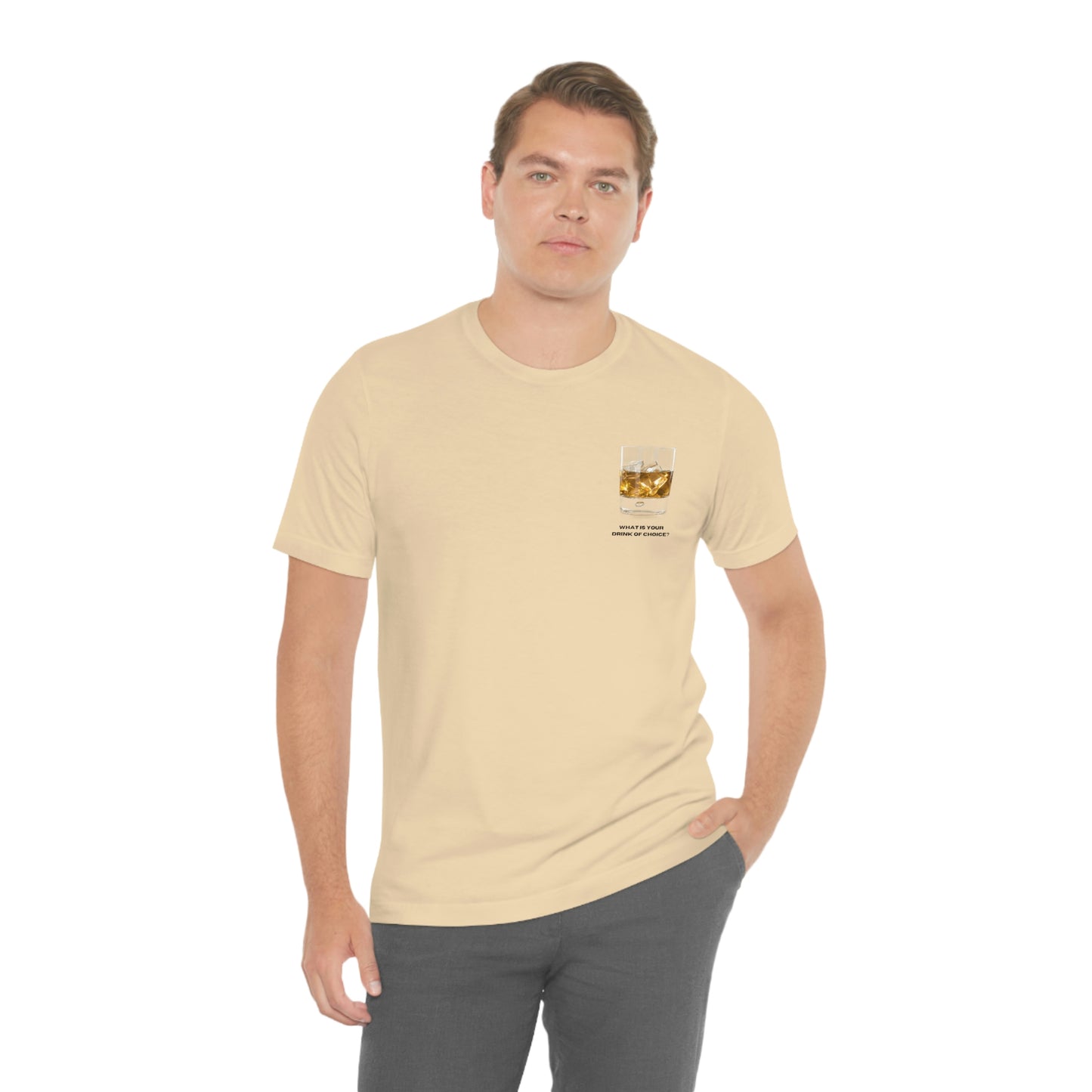 T-Shirt Bella + Canva Drink of Choice Scotch on the Rocks Unisex Jersey Short Sleeve Tee Womens Mens