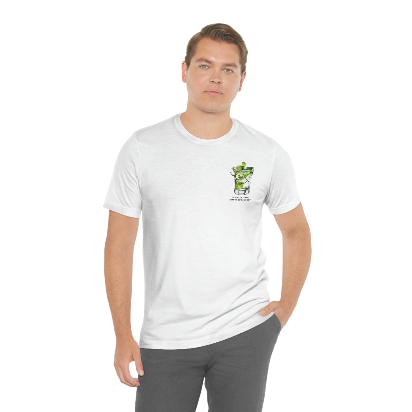 T-Shirt Bella + Canva Drink of Choice Mojito Unisex Jersey Short Sleeve Tee