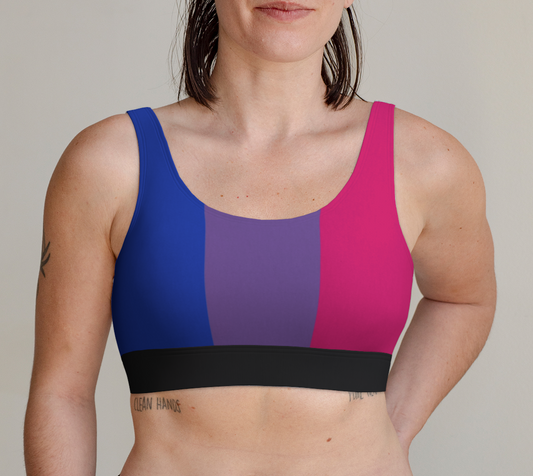 Sports Bra For Women Comfortable Bisexual Flag Colors