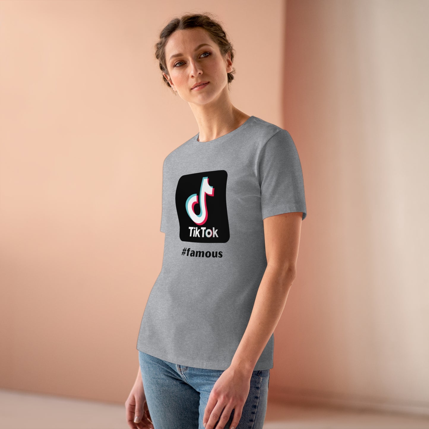 T-Shirt Bella+Canva Social Media Tok Famous Viral Women Men Premium Tee